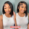 13x4 Glueless Lace Front Perücke Echthaar Glatt 13x6 HD Transparent Lace Frontal Perücken Kurze Bob Perücke für Frauen Remy 250% Dichte