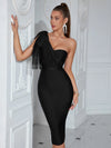 formal Women's Bandage  prom  Dress  guest Black Bow Elegant Wedding Party Evening Midi Club  cocktail Dresses Bodycon luxury