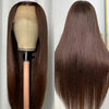 Chocolate Brown Straight 13x4 13x6 Hd Lace Frontal Wig Brazilian Colored T Part Human Hair Wigs For Women Preplucked 30 36 Inch