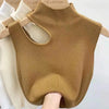 Women Knitted Tank Top Summer Fall Slim Sweater Short Sleeveless Solid Summer Sweaters Hollow Out Pullovers 2026