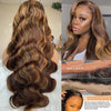 360 HD Lace Frontal Perücken 4/27 Highlight Perücke Body Wave 13×6 13X4 Lace Front Perücken für Frauen Echthaar Loose Wave Virgin Brazilian