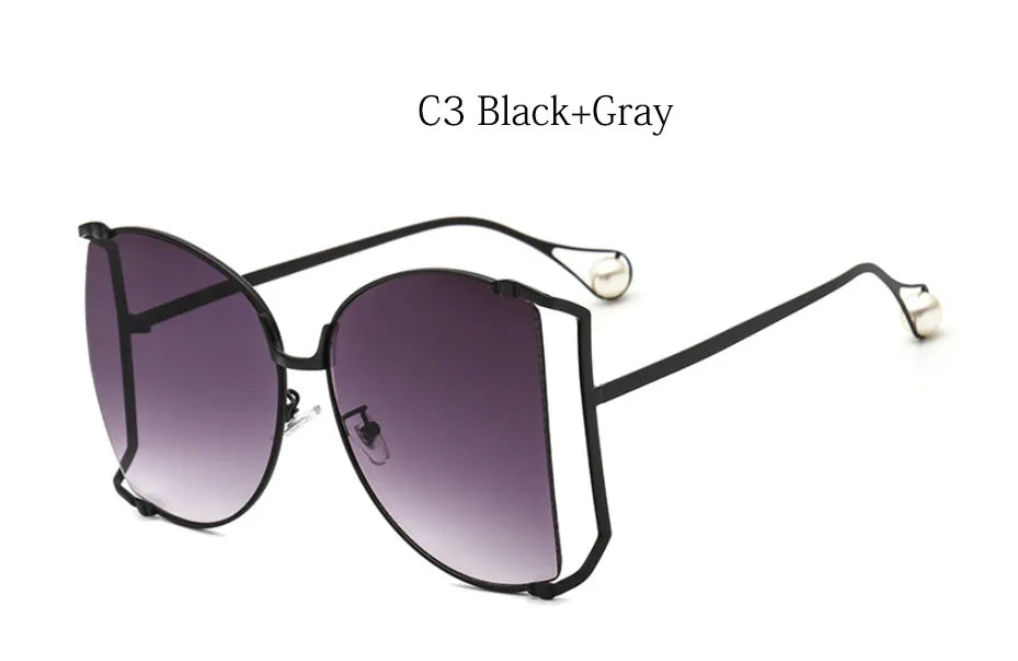 2024 Halbrahmen Marken Designer Brille Damen Quadratische Perle Berühmte Sonnenbrille Weibliche Mode Übergroße Klare Rosa Brille Damen