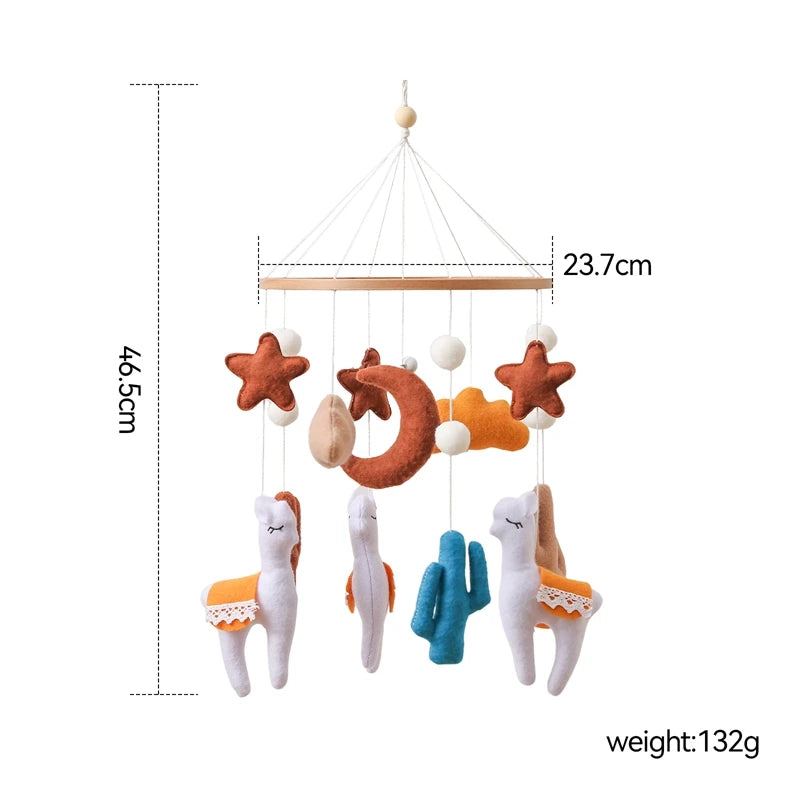 Baby-Kinderbett-Mobile-Rassel-Spielzeug 0-12 Monate Säugling Weicher Filz Teddy Samt Rosa Bär Bettglocke Hängendes Spielzeug Halterung Babybett Mädchen Spielzeug