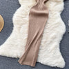 Summer V Neck Knit Sexy Strap Dress Women Elatic Waist Bodycon Sundress Female Beach Backless Maxi Long Dress