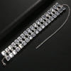 Auffällige quadratische Strass-Halskette, übertriebene Accessoires, luxuriöse Damen-Statement-Halskette, Schlüsselbeinkette, Körperschmuck