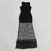 2025 New Women Sleeveless Bandage Dress Sexy Beading Tassels Clothes Club Party Elegant Dresses