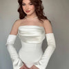 Maßgeschneidertes Meerjungfrauen-Abendkleid Party Klassisches Jersey-Kleid Trägerlose Kleider Modern Saudi-Arabien In Farben erhältlich Celebrity Gowns
