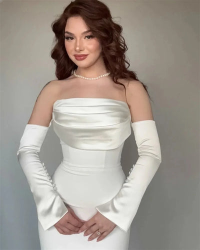 Maßgeschneidertes Meerjungfrauen-Abendkleid Party Klassisches Jersey-Kleid Trägerlose Kleider Modern Saudi-Arabien In Farben erhältlich Celebrity Gowns