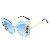 Luxury Diamond Cat Eye Sunglasses Women Fashion Oversized Butterfly Sun Glasses Female Steampunk Goggles Eyewear Shades Oculos