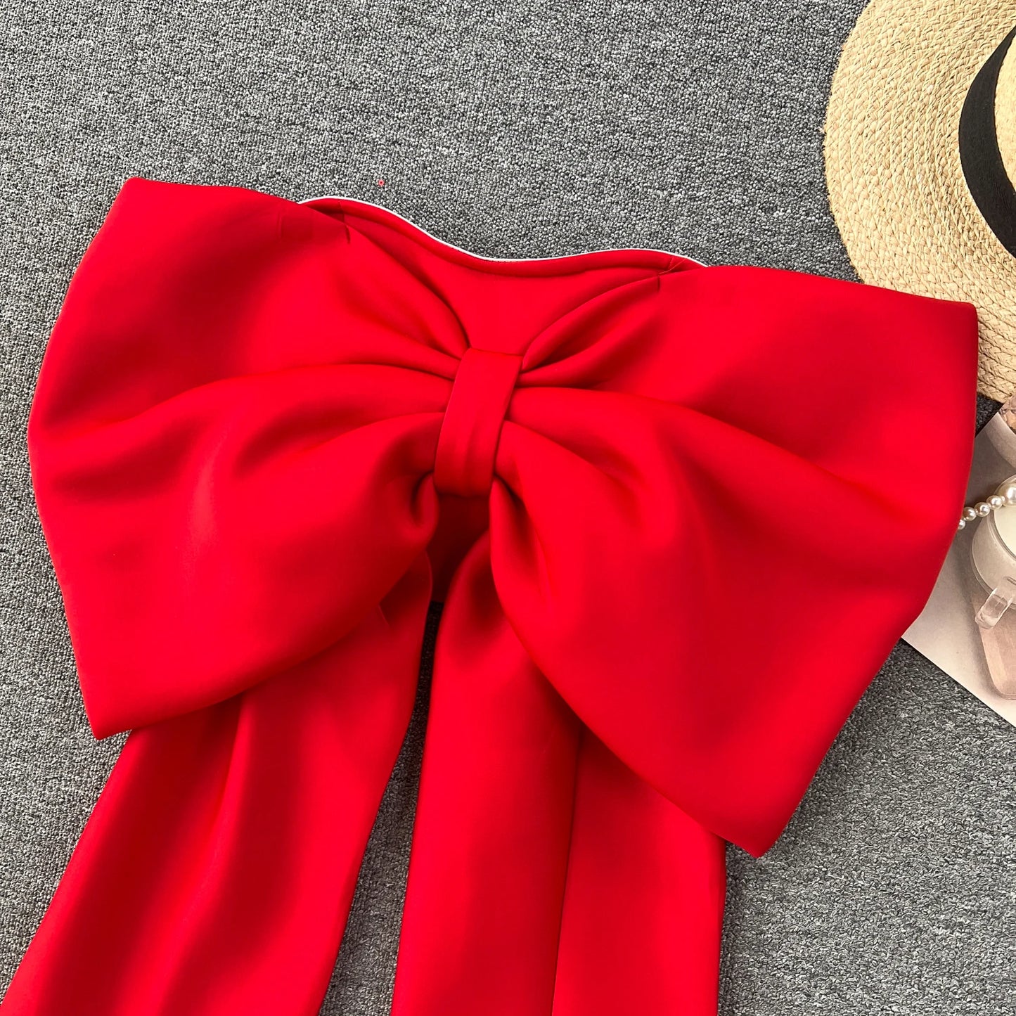 Women Hotsweet Sleeveless Sexy Zipper Chic Three-dimensional Butterfly Bow Slim Strapless Tank Top High Street Autumn Clothing