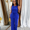 Solid Casual Jumpsuit for Women Sleeveless Drawstring High Waist One Pieces Rompers and Jumpsuits Summer Outfits Combinaison