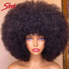 Brasilianische Afro Kinky Curly Bob Perücken P4/30# 200% Dichte Remy Echthaarperücken Braunfarbe P2/33# F1B/99J Perücken mit Pony für Schwarz