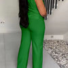 Wmstar Women Two Piece Set Plus Size 3XL 4XL Summer Casual Fashionable Print Sleeveless Shirt Suit Wide Leg Pants Female Outfits