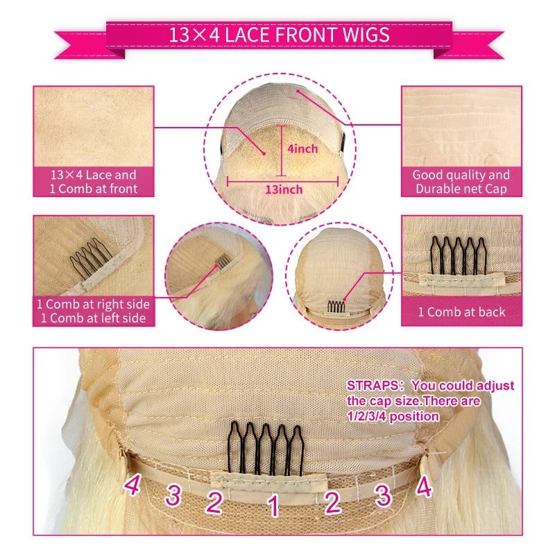 Rot und Blond Farbe Peruanische 13X4 Lace Front Echthaarperücken für Frauen Pre-Plucked 180% Remy Wavy Rot Highlight Farbe Perücken