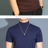 Men's Modal High Neck Short Sleeve T-Shirt Bottoming Shirt Silk Model Golf Wear Luxury Clothing Men's T-Shirt Bottoming Shirt