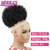 Synthetic Afro Puff Drawstring Ponytail Hair Bun 10 Inch Short Afro Kinkys Curly Afro Bun Extension Hairpieces Large Size