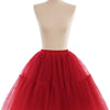 Multi-layer Tulle Tutu Skirts Fuchsia 6 Layers Fluffy Petticoat Underskirt Princess Ball Gown Women Halloween Party Skirt