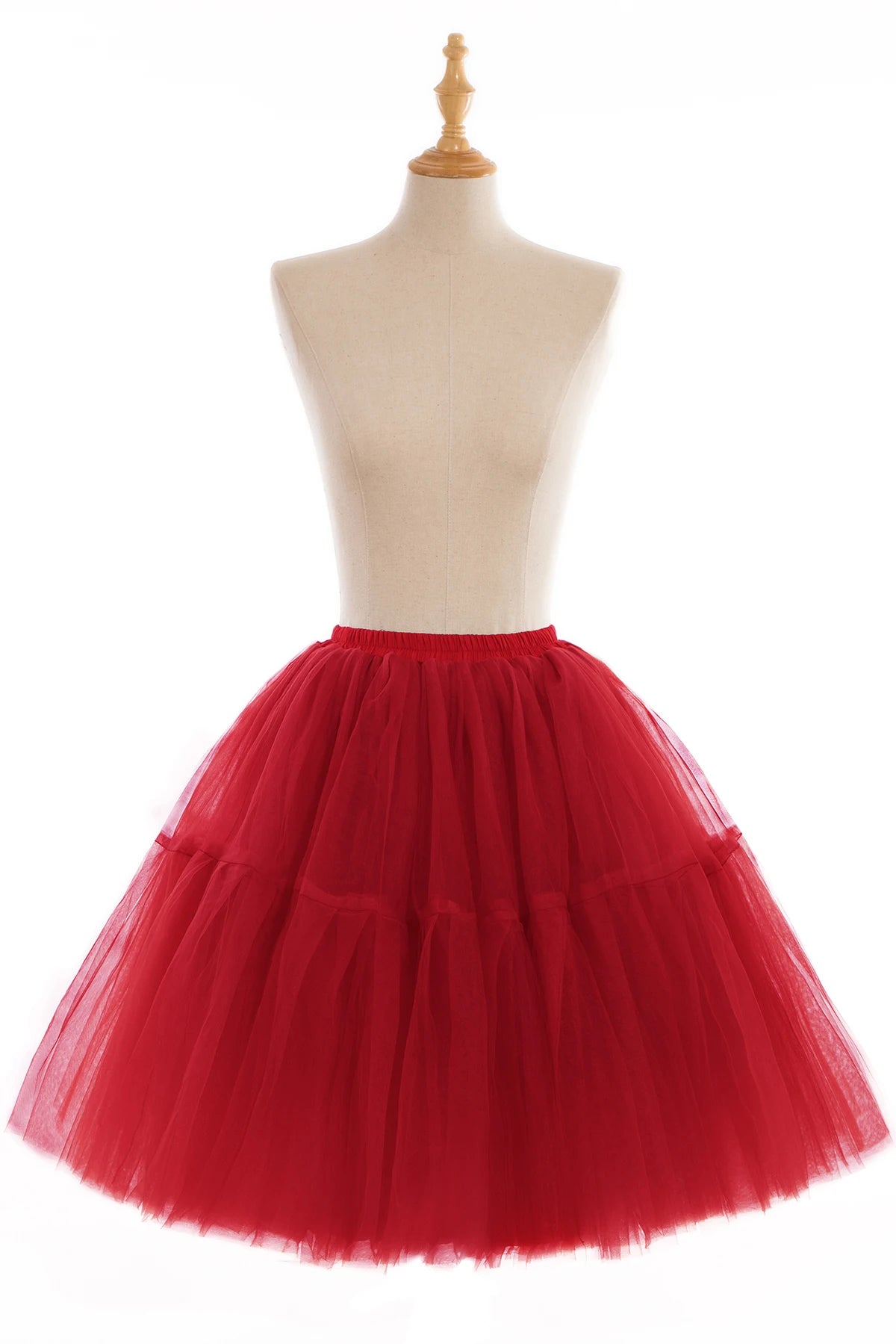 Multi-layer Tulle Tutu Skirts Fuchsia 6 Layers Fluffy Petticoat Underskirt Princess Ball Gown Women Halloween Party Skirt