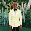 Boys Yellow Jacket 2 Piece Set Wedding Kids Blazer Pants Double Breasted Design Custom 2-16 Years Old Slim Fit Boys Suit
