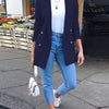 Women Fashion Solid Casual Suit Office Wear Vintage Long Sleeves Coat Spring Autumn Lady Jackets Blazers Jacket Lapel Outerwears
