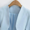 2023 Herbst V-Ausschnitt Offene Nähte Cropped Blazer Damen Langarm Kurze Anzüge Mode Oberbekleidung