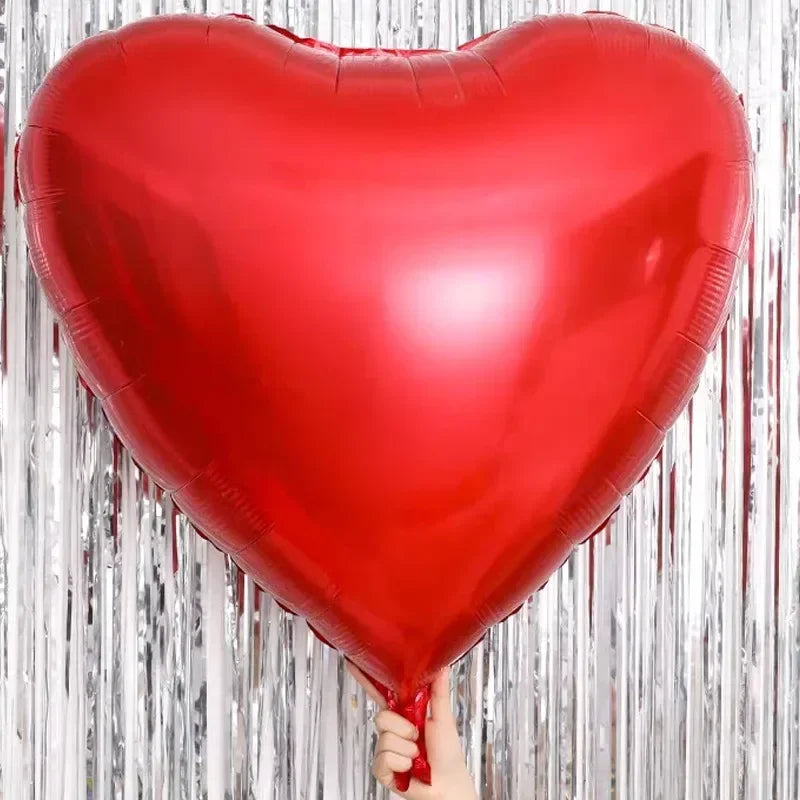 3/1PC 63 Zoll Extra Große Liebesballons Aluminiumfolie Rot Herzförmige Ballons Geburtstag Valentinstag Hochzeitsfeier Dekoration
