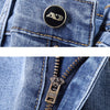 Frühlings Herren Hellblaue Slim Jeans Stylische Lässige Stretch Denim Hose Klassische Chinohose Rauchgrau
