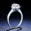100% Moissanite Rings 1CT 2CT 3CT Brilliant Diamond Halo Engagement Rings For Women Girls Promise Gift Sterling Silver Jewelry