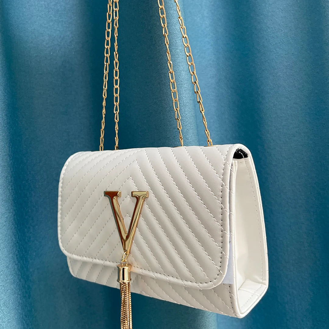 Embroidery Women Crossbody Bag Thread Luxury Handbag Shoulder Bags Brand Sequined Tassel Clutch Small Bag and Purse Party