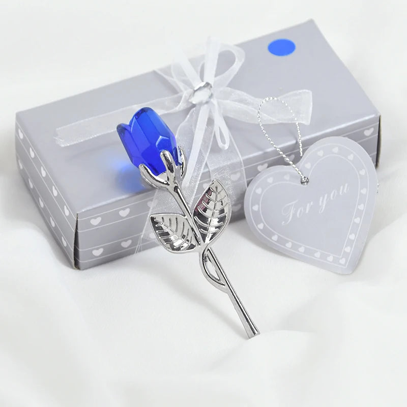 Valentinstag Geschenk Ich liebe dich Kristallbär Künstliche Rosenlehrer Muttertag Hochzeit Geburtstag Party Geschenke für Gäste
