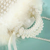 Edle Kristallperlen-Abendtasche Hochzeit Clutch mit Perlenkette Neue handgefertigte Perlenketten-Umhängetasche Handtasche Abendkleidtasche