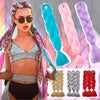 S-noilite Box Braiding Haar vorgedehnt Ombre Jumbo Braids Synthetisches Flechthaar Rot Pink Blau Grau 24 Zoll Haarverlängerungen