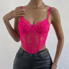 Sexy Lace French High End Design Sense Short Style Top Crop Top Off Shoulder Sleeveless Camisole 2024 Harajuku Korean Clothes