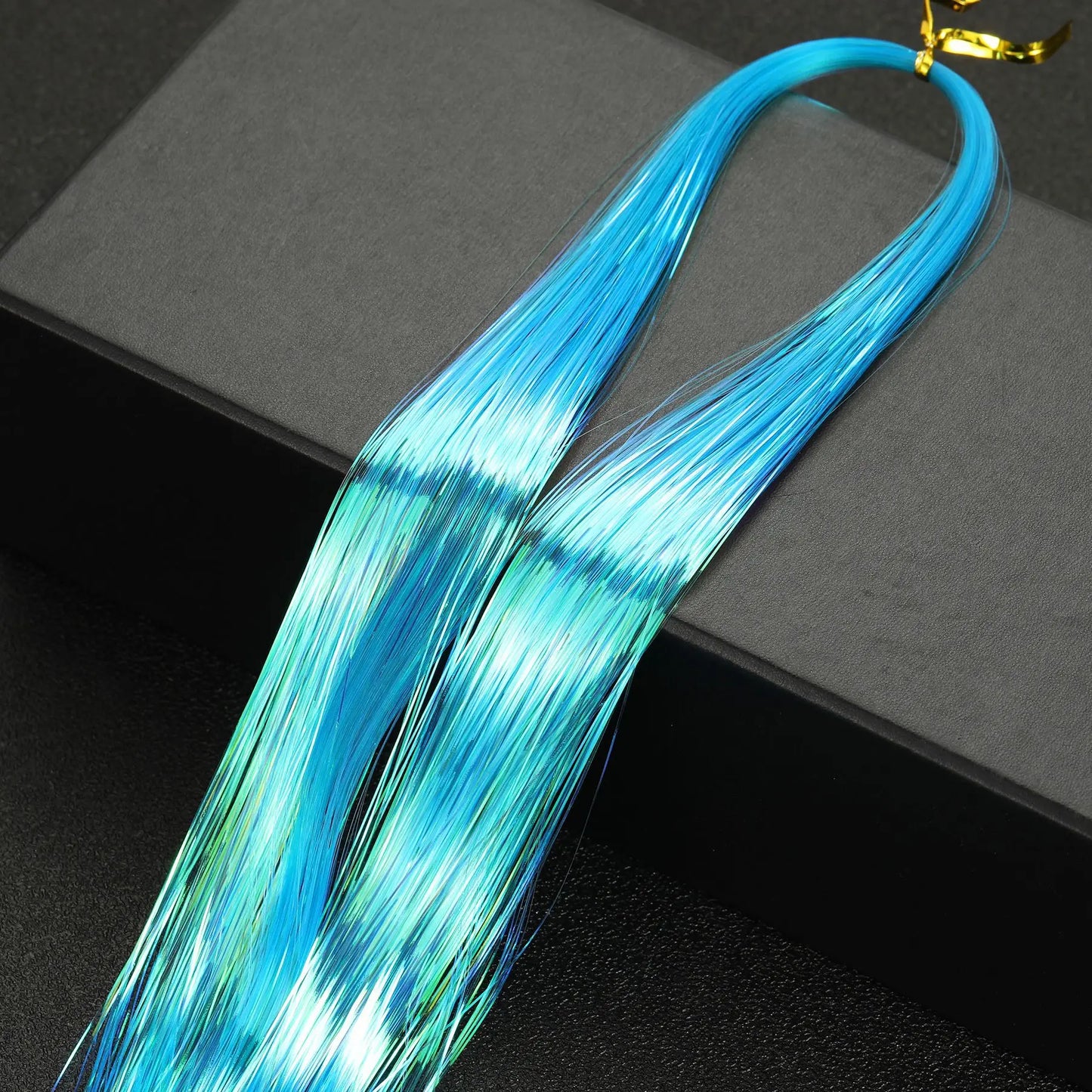 Shiny Sparkle Hair Tinsel 150PC/120cm Thin Colorful Rainbow Silk Hair Extensions Dazzles Women Hippie for Braiding Headdress