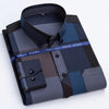 Men's Print Shirt Autumn Spring Long Sleeve Thin Non Iron Fashion Business Causal Social Anti-wrinkle Plaid Slim Fit Chemise Hom