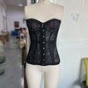 Spicy Girl Sexy Tight Corset Lace Hollow Sleeveless Strapless Top 2025 Summer Fashion Women Street Trendy Vest