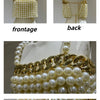 Sexy Lingerie Women Fashion Handmade Beaded Body Jewelry Bikini Large Pearl Suspender Vest Chest Chain Party Catwalk