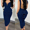 Elegant Dresses for Women Sexy Plunge Ruffle Hem Backless Party Dress 2023 Autumn Summer Spring Fashion Casual