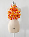 New Rosered Women Sexy Florals Backless Bodycon Tops Celebrate Nightclub Party Bar Dancer DJ Performance Costume