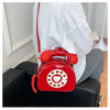 Stylish Women Telephone Shaped Crossbody PU Leather Shoulder Bag Female Casual Handbag Shopping Street School Satchel Tote Purse
