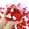 100/200 Stück künstliche Liebe Herz Blütenblätter Valentinstag Hochzeit Party Konfetti Blütenblätter Schwamm Satin Stoff Tisch Bett Dekorationen