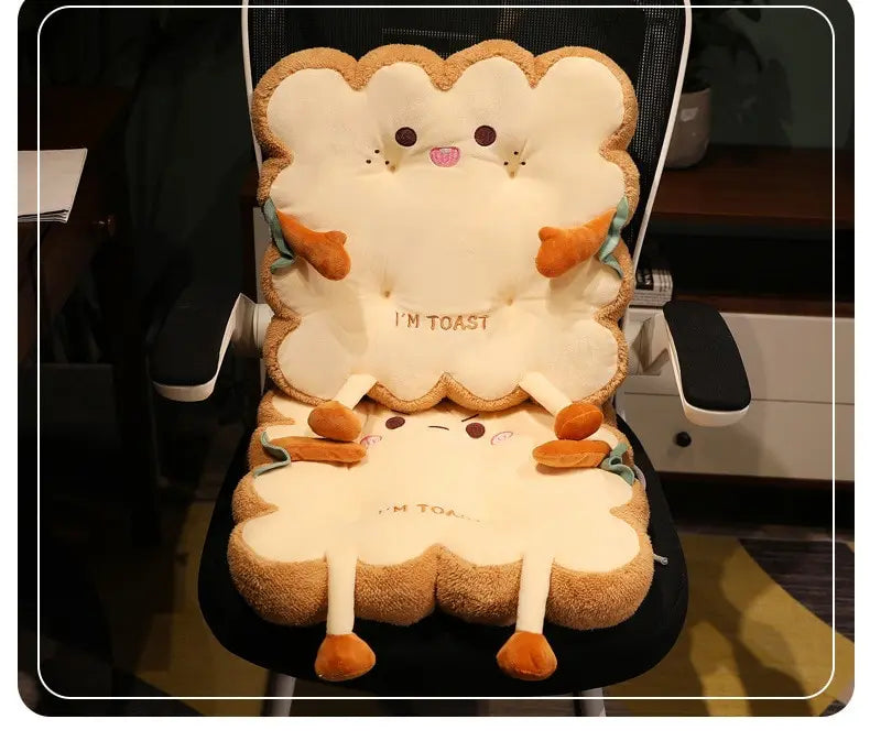 1 Stück Simulation Brot Toast Kissen Gefüllt Memory Foam Kissen Sofa Stuhl Dekor Sitzkissen Niedliche Studenten Stuhlauflage