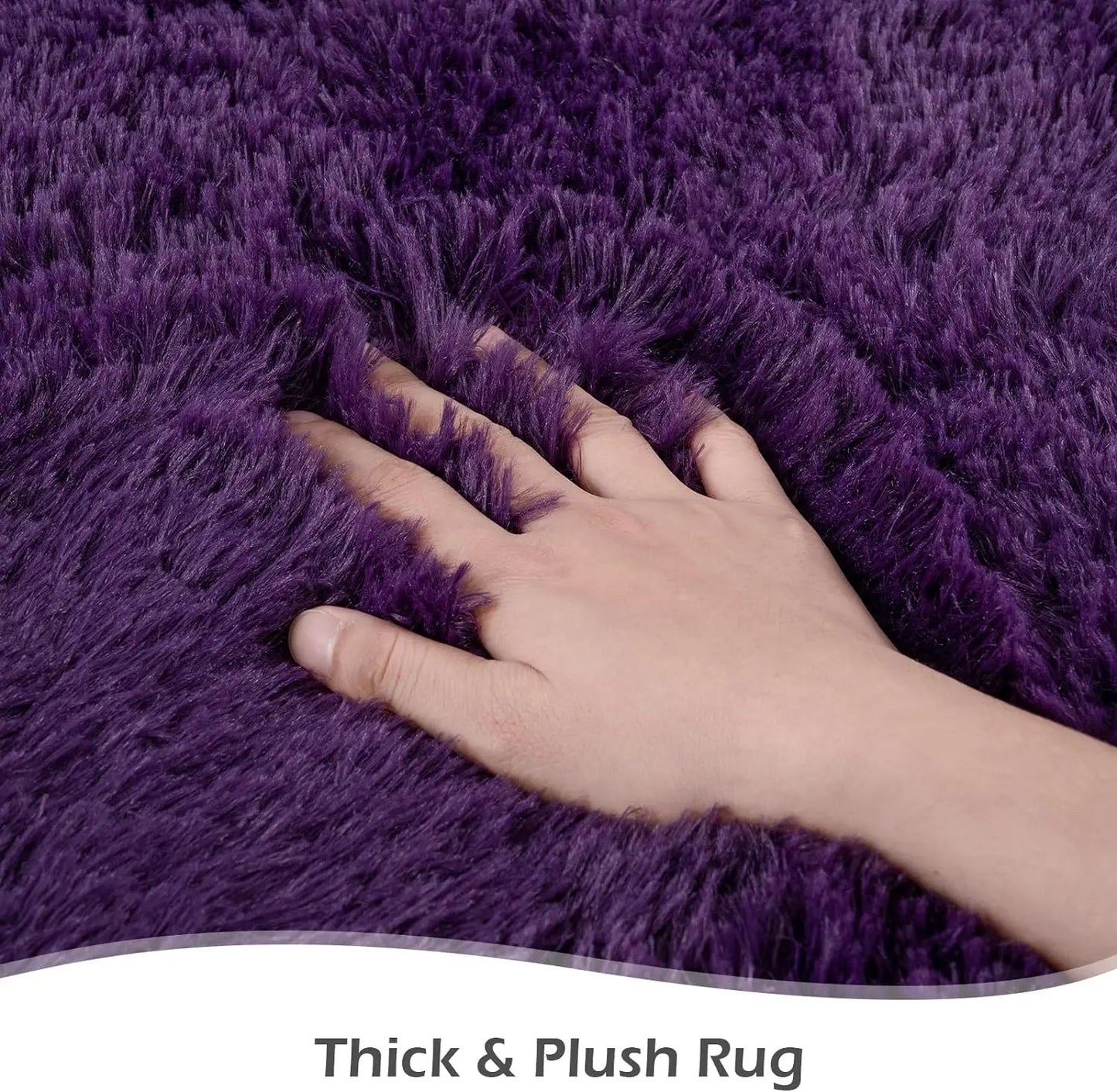 Flauschiger Teppich für das Schlafzimmer, zottelige, flauschige Teppiche für das Schlafzimmer, dicke schwarze Teppiche für das Wohnzimmer, Teppiche für Mädchen und Jungen