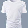 Summer Men's 100% Cotton Casual Loose Size Graphic Line Print Round Neck Short Sleeve T-shirt Top
