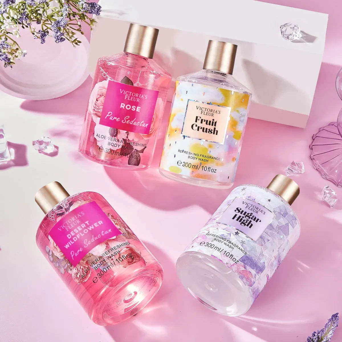 Victoria fragrance shower gel lasting fragrance secret language of love Moisturizing&oil controlling deep cleaning