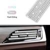 10 Stücke Diamant Auto Klimaanlage Outlet Streifen Bohrer U Form Strass Clip Dekoration Glänzende Kristall Trim Streifen Auto Zubehör