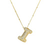 Cubic Zirconia Gold Plated  Bubble Alphabet Letter Necklace Monogram Necklace Balloon Initial Necklace Gifts for Women Girls