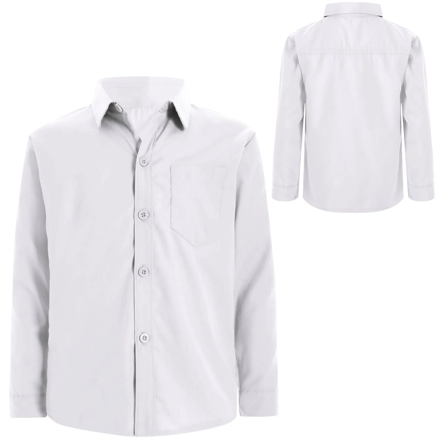 Autumn Kids Shirts for Boy Casual Gentleman Formal Dress Shirt Button-Down Shirt Handsome Boy Long Sleeve Tops Children Clothes