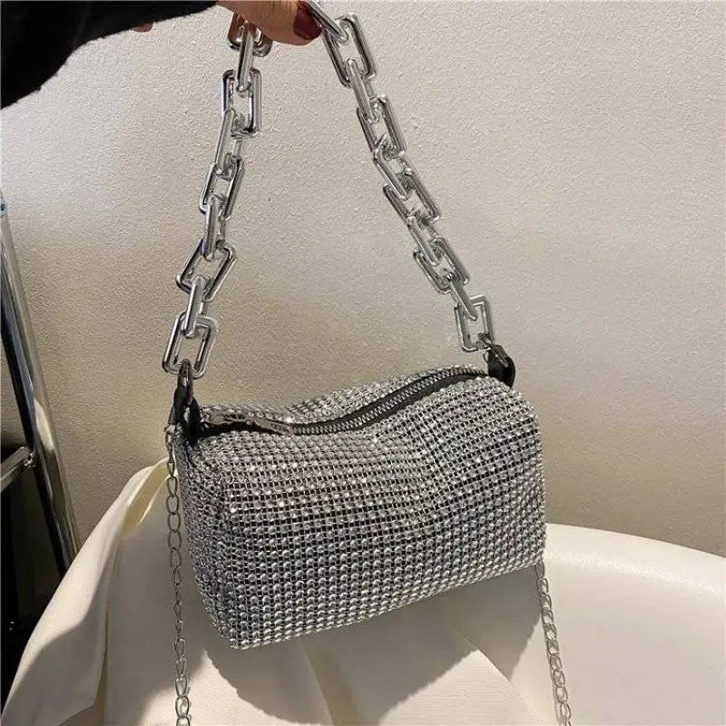 Women's bag 2024 New Rhinestones Handbags  for Women Bags Diamonds Shoulder Bag Purse Ladies Female Crossbody Bag Shining Bag