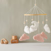 Baby-Kinderbett-Mobile-Rassel-Spielzeug 0-12 Monate Säugling Weicher Filz Teddy Samt Rosa Bär Bettglocke Hängendes Spielzeug Halterung Babybett Mädchen Spielzeug